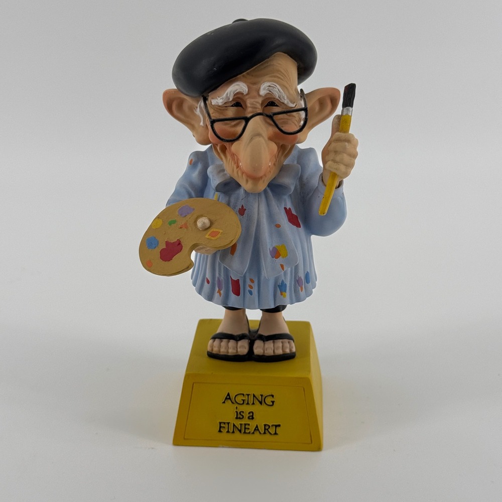 Russ Berrie Figurine Blue Multi Resin Aging is a Fine Art Artist